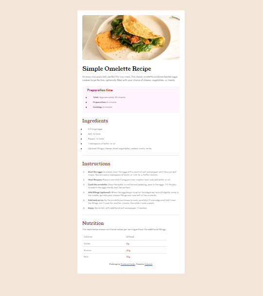 Receipe project preview